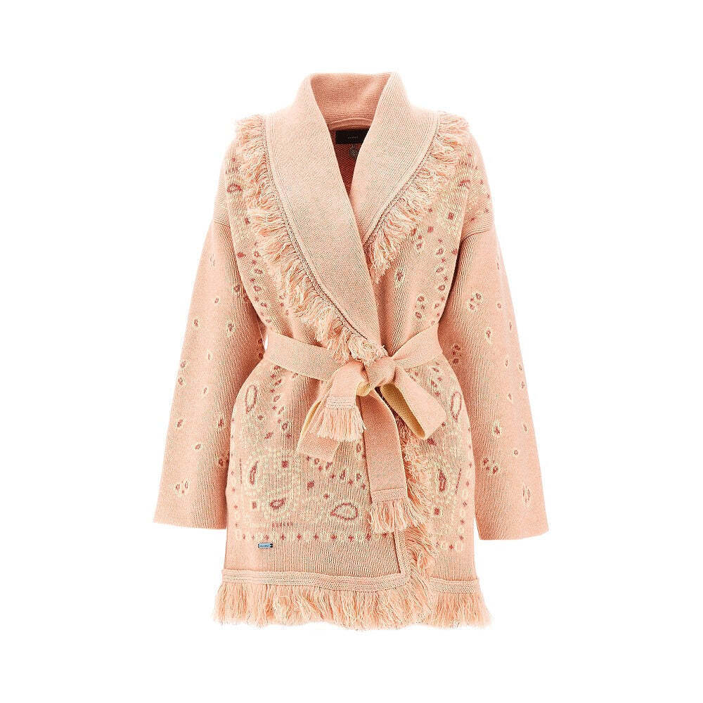 Alanui Bandana Jacquard Cashmere Blend Cardigan